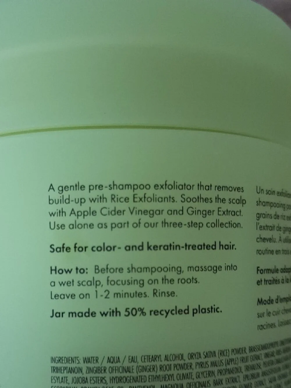 Apple Cider Triple Cleanse Scalp Scrub - Mint Green
